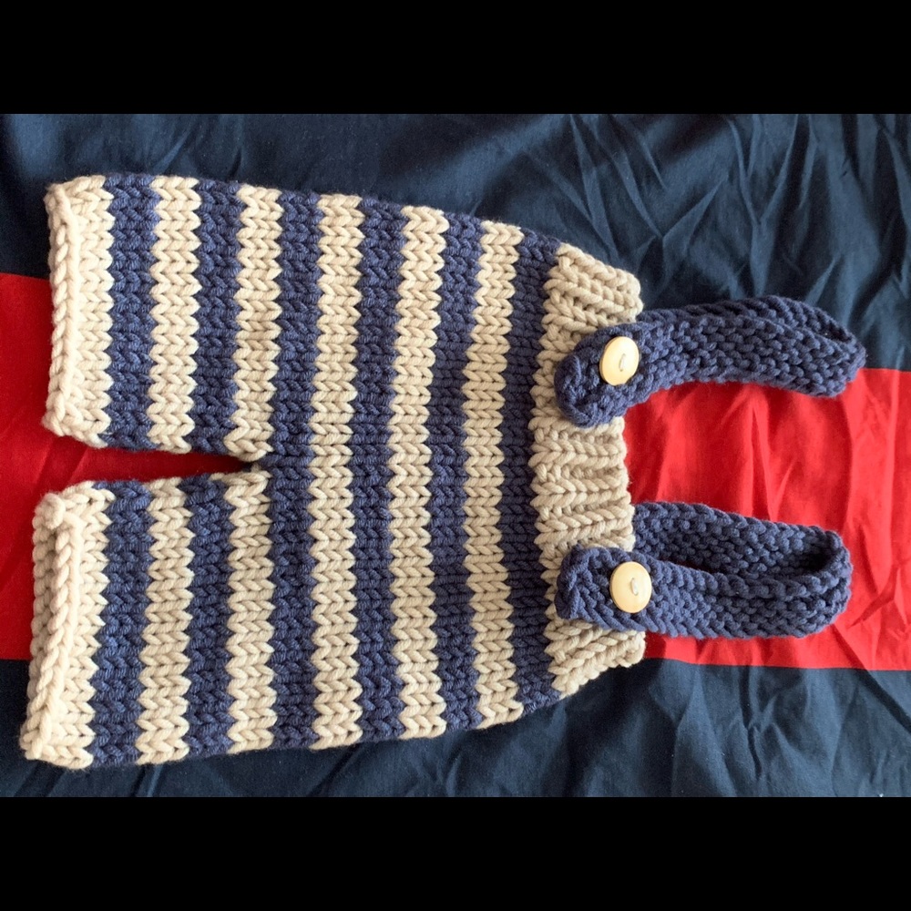 Baby stripe knitted pants